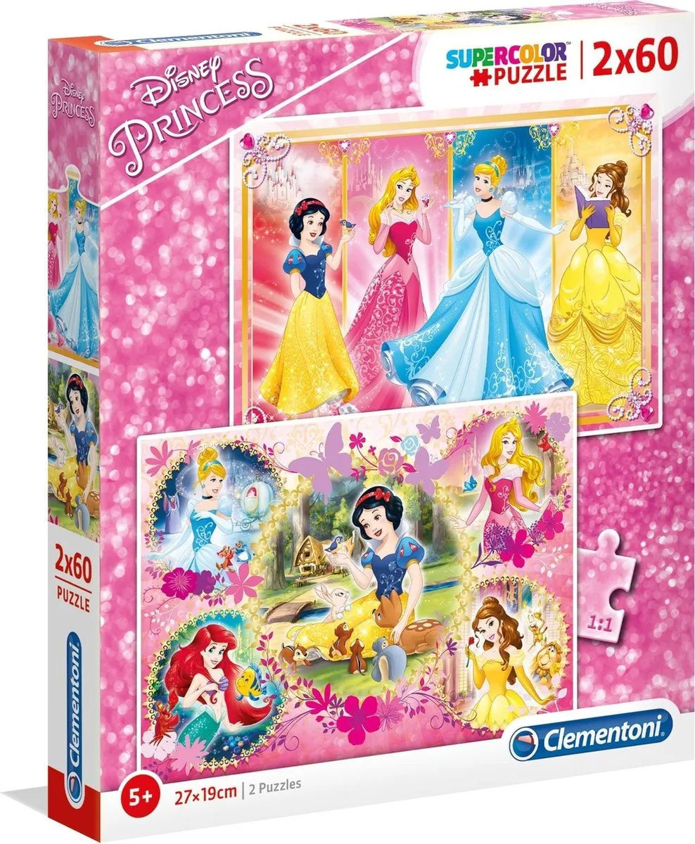 Clementoni Princess PZL 2X60 Puzzel