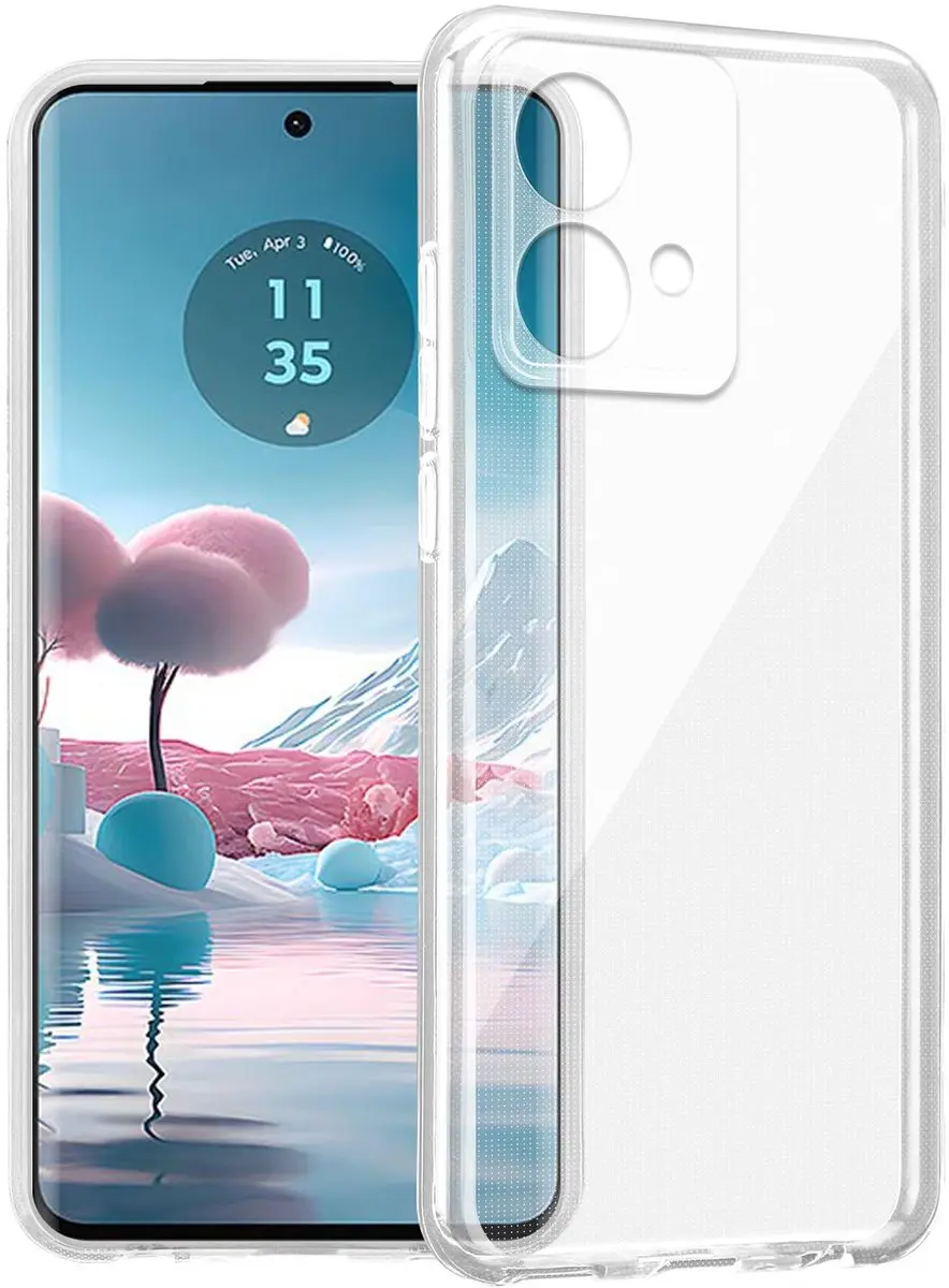 Cadorabo Hoesje geschikt voor Motorola Edge 40 Neo in VOLLEDIG TRANSPARANT Niet-