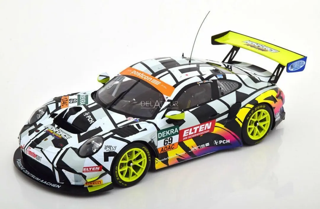 Porsche 911 GT3 R #69 ADAC GT Masters Nürburgring IXO Models 1:18 - Multicolor
