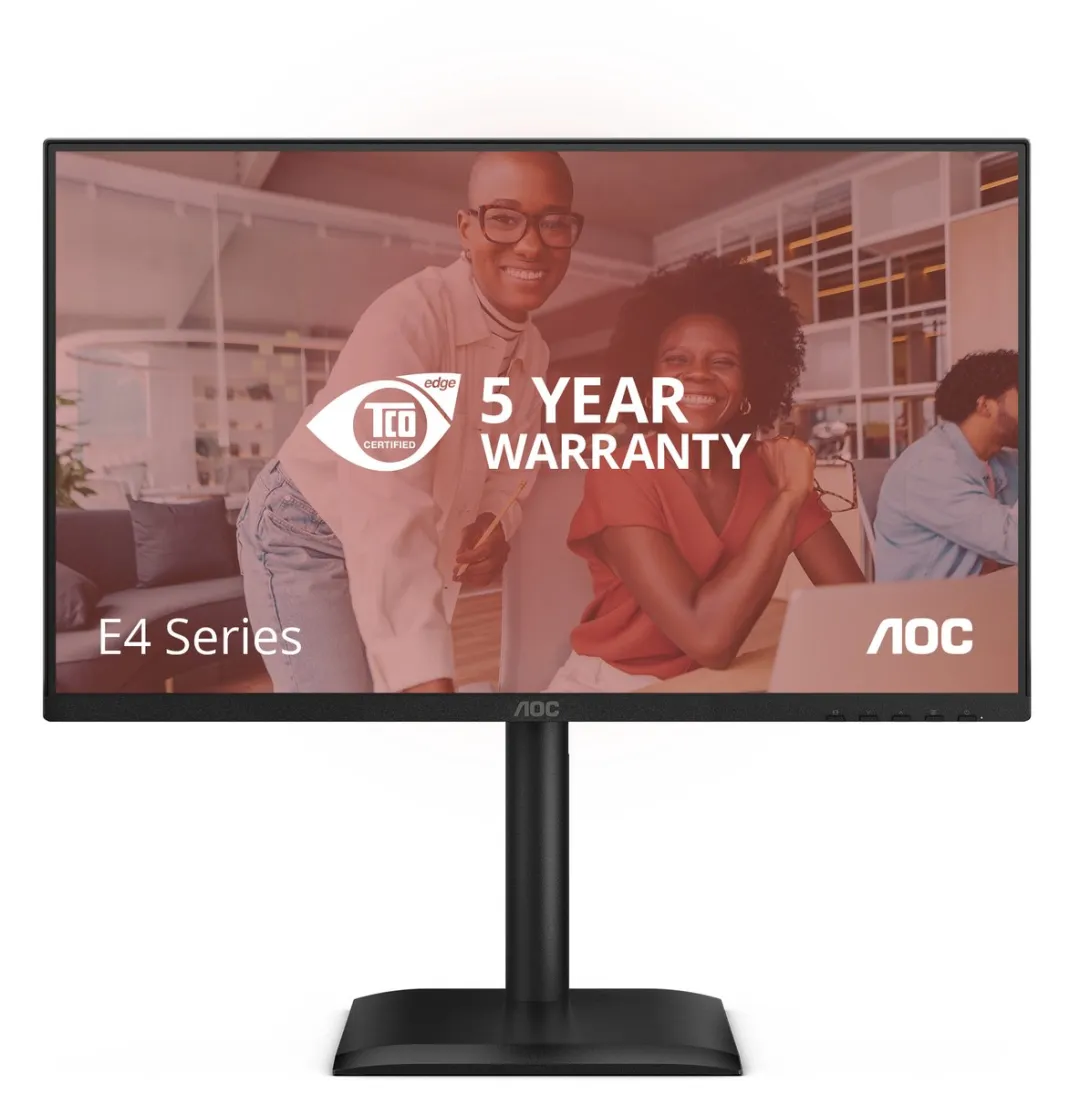 AOC E4 24E4CV Monitor 23.8" Full HD - Zwart - afbeelding 6 van 6