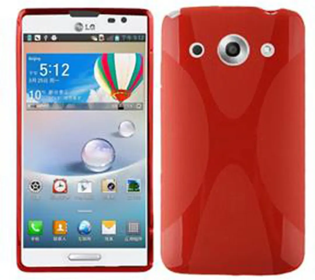 Cadorabo Hoesje geschikt voor LG OPTIMUS G PRO in INFERNO ROOD