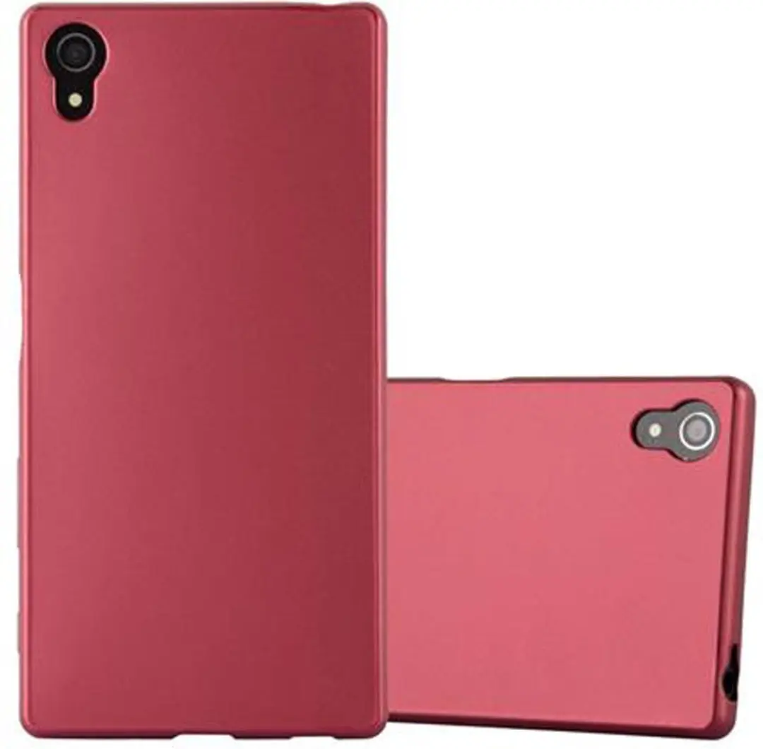 Cadorabo Hoesje geschikt voor Sony Xperia Z5 in METALLIC ROOD
