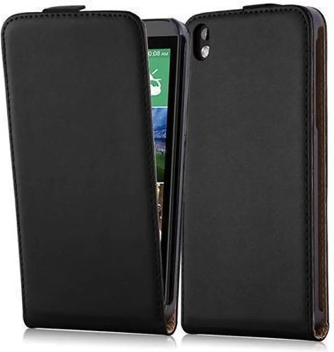 Cadorabo Hoesje geschikt voor HTC Desire 816 in KAVIAAR ZWART