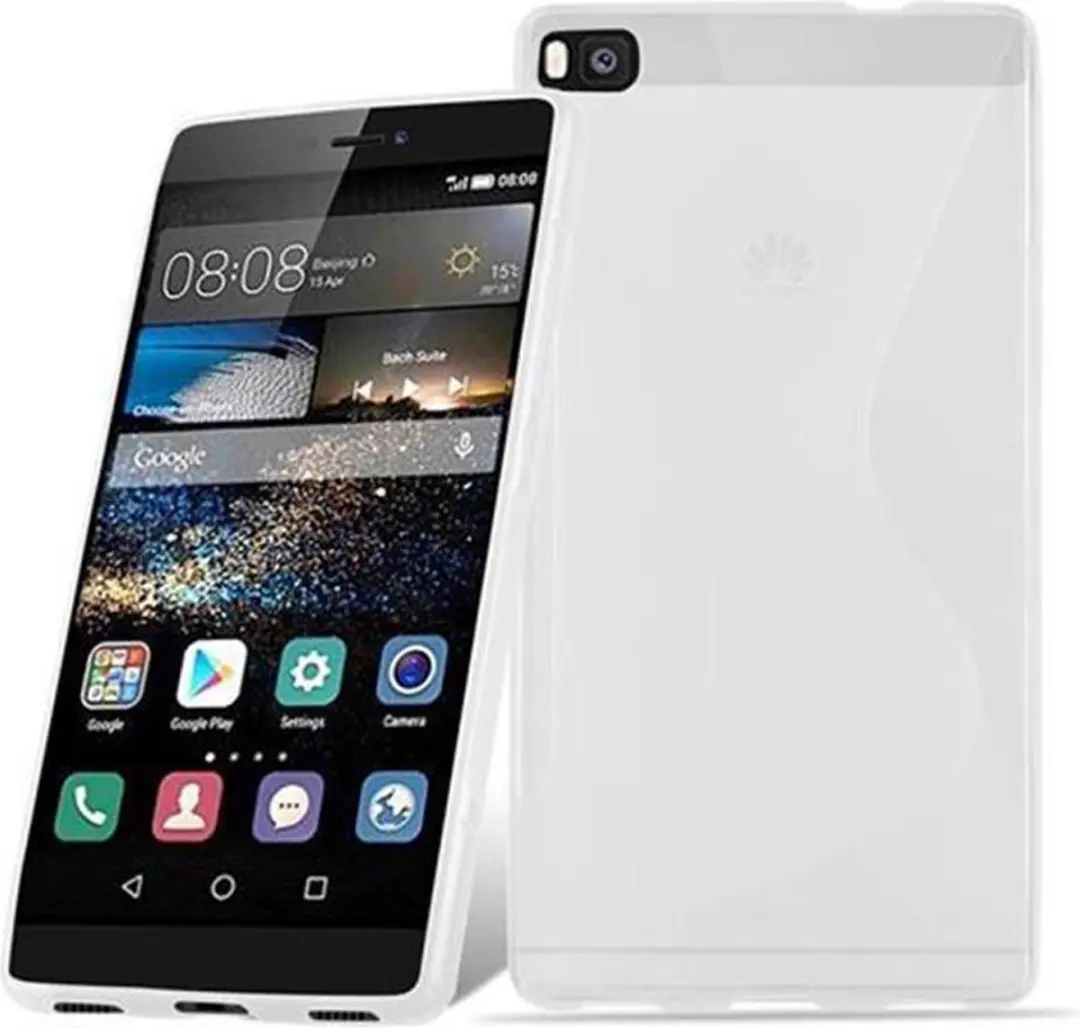 Cadorabo Hoesje geschikt voor Huawei P8 in SEMI-TRANSPARANT