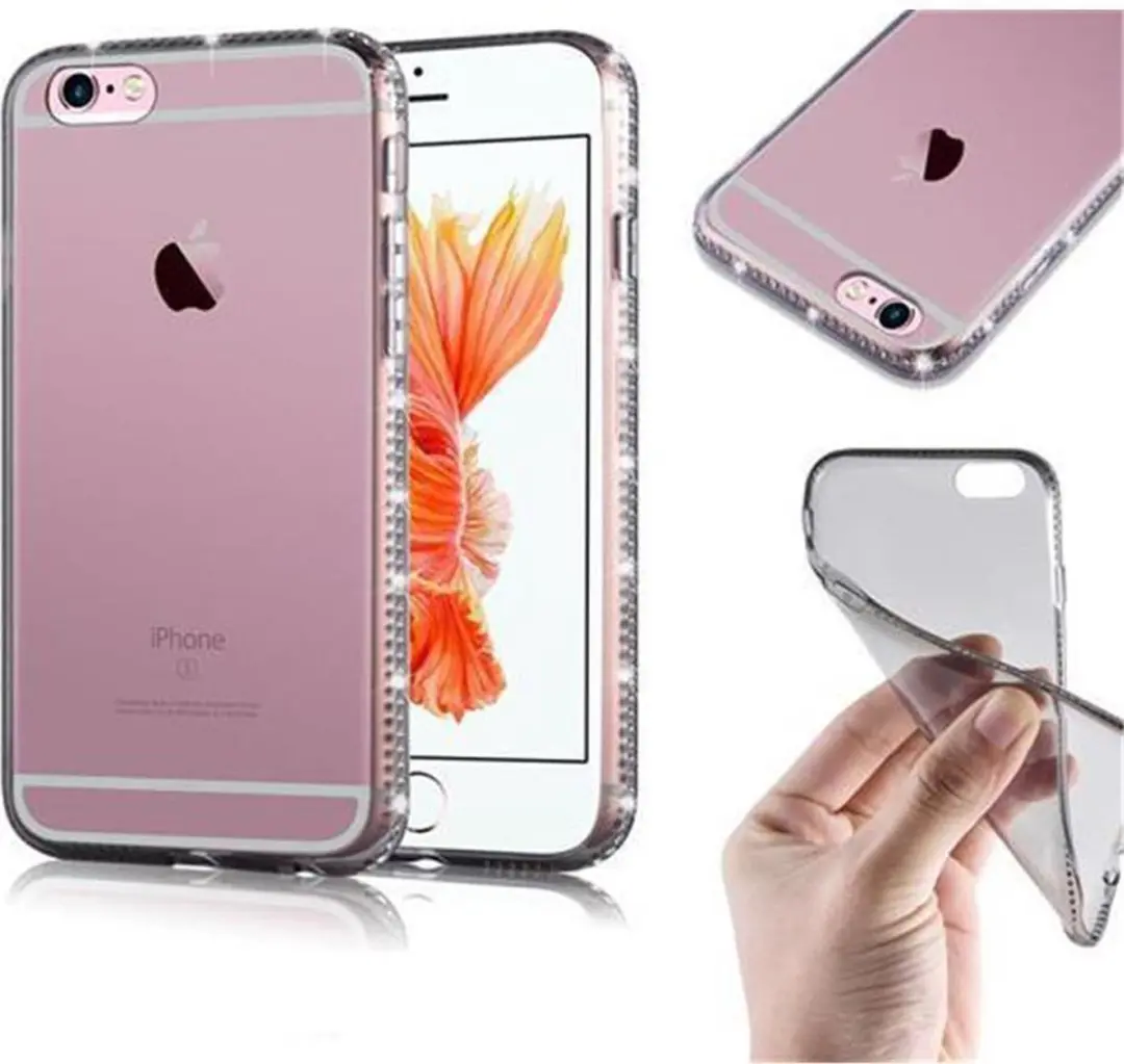 Cadorabo Hoesje geschikt voor Apple iPhone 6 / 6S in TRANSPARANT ZWART