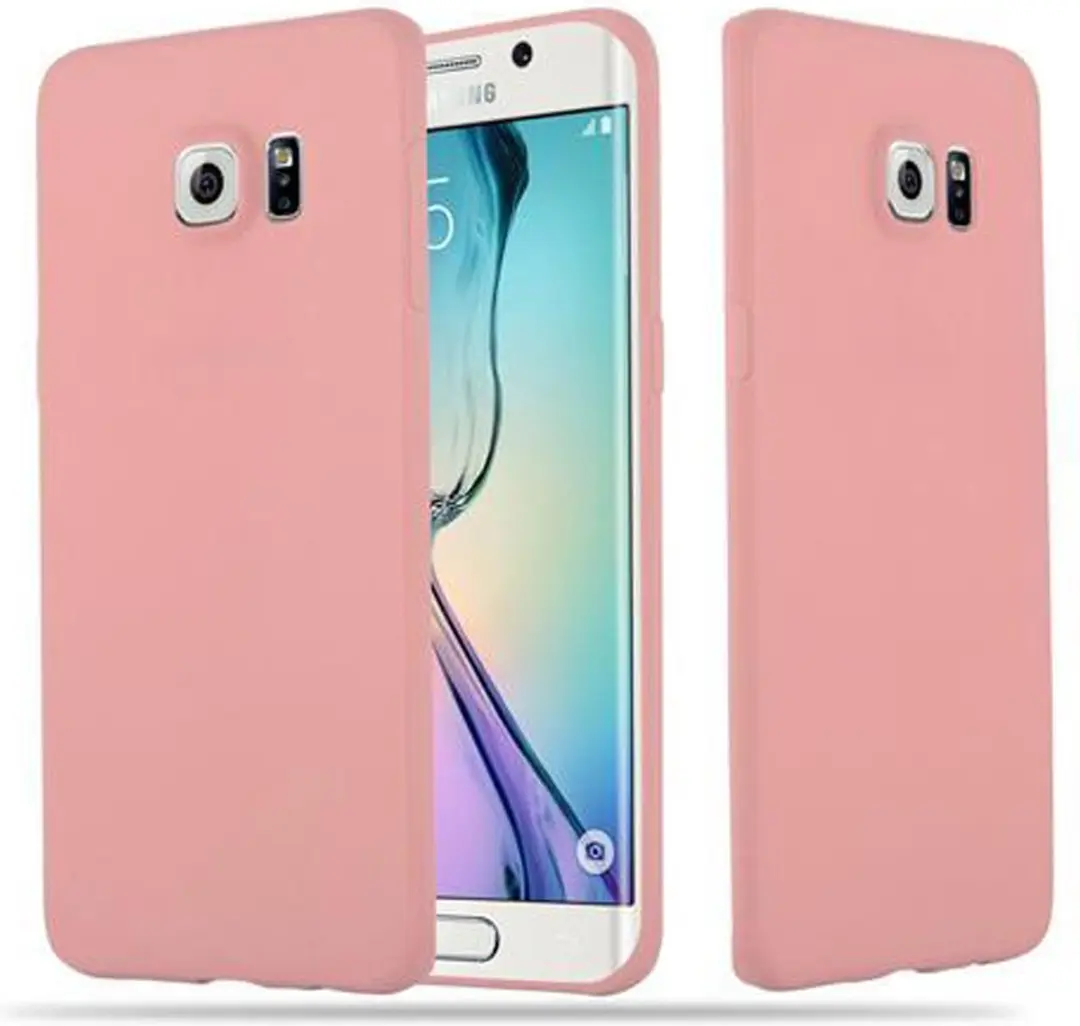 Cadorabo Hoesje geschikt voor Samsung Galaxy S6 EDGE in CANDY ROZE