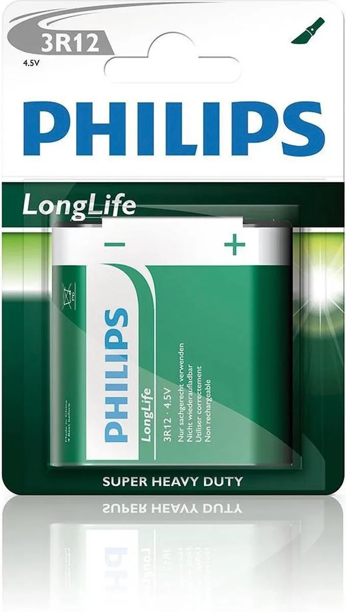 Philips Longlife Zinc 4,5V 3R12 - 1 Stuk