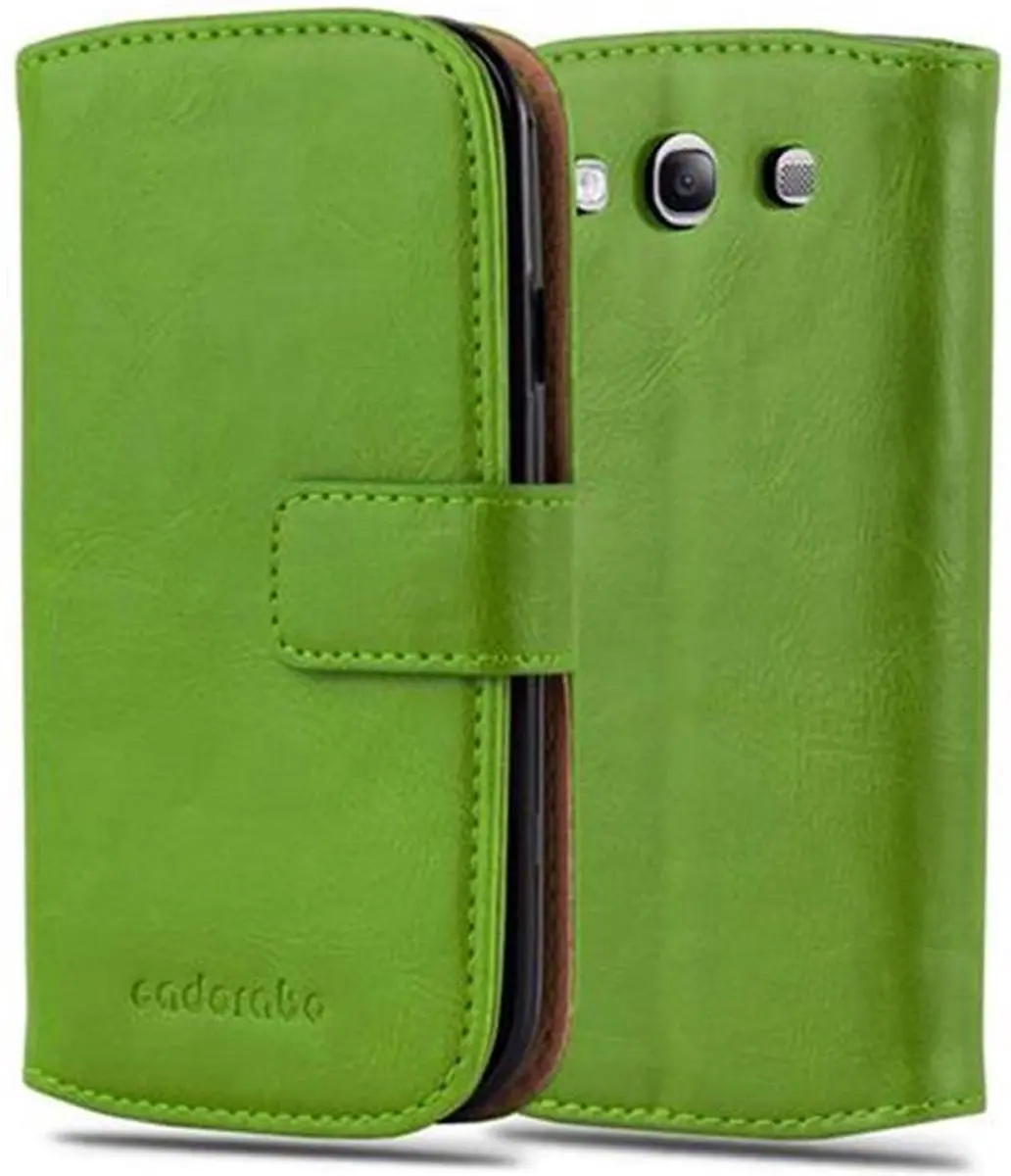Cadorabo Hoesje geschikt voor Samsung Galaxy S3 / S3 NEO in GRAS GROEN
