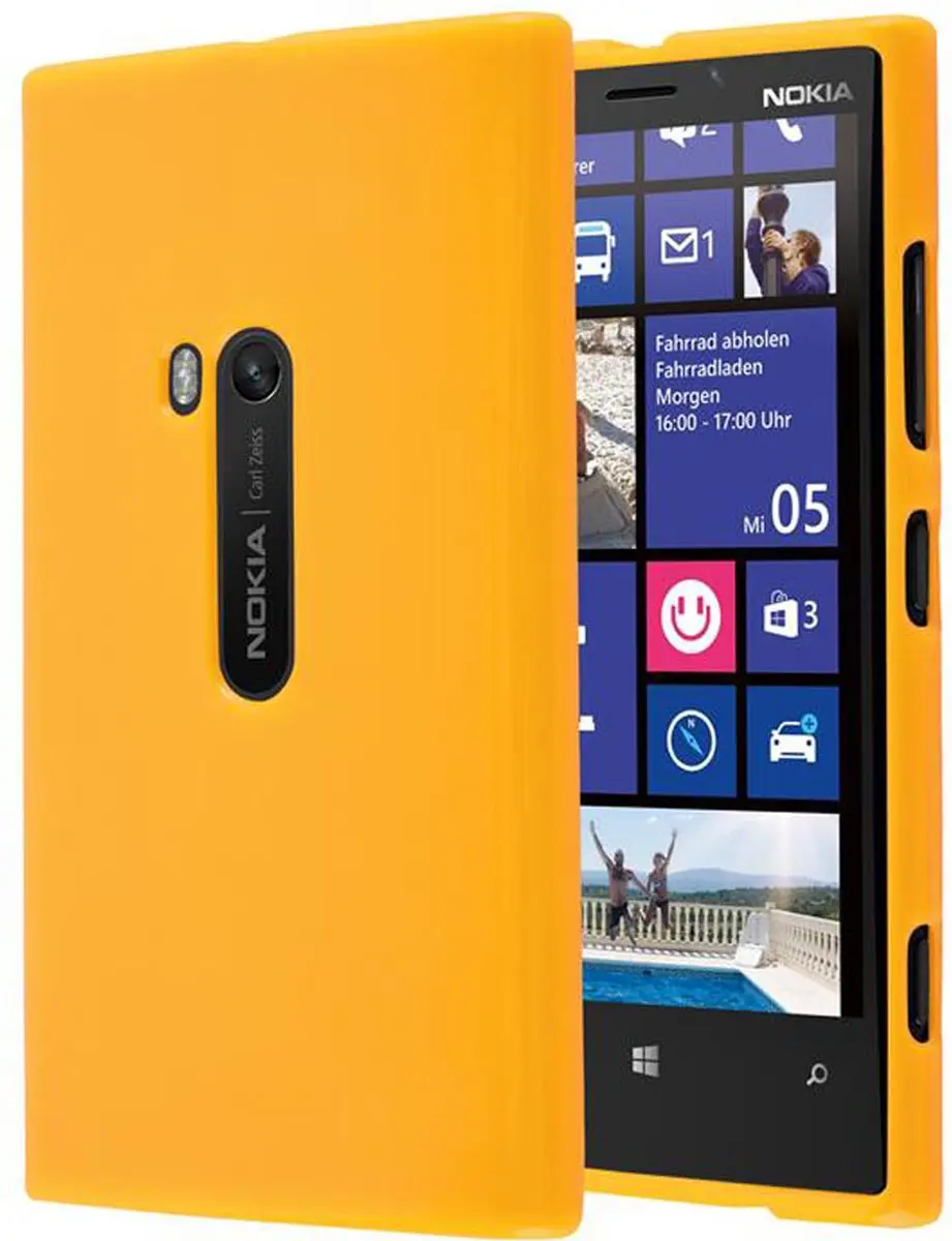 Cadorabo Hoesje geschikt voor Nokia Lumia 920 in JELLY GEEL