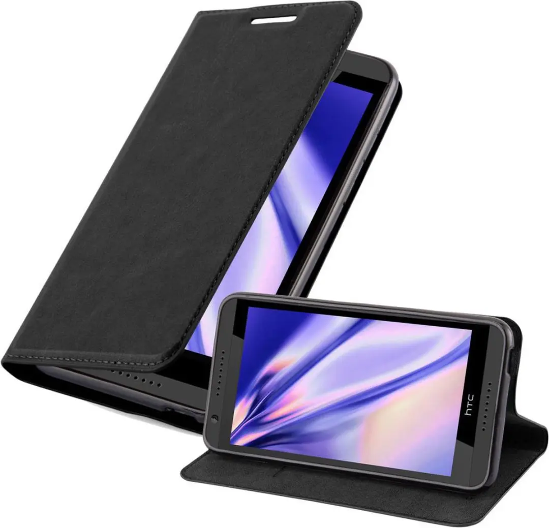 Cadorabo Hoesje geschikt voor HTC Desire 820 in ZWARTE NACHT