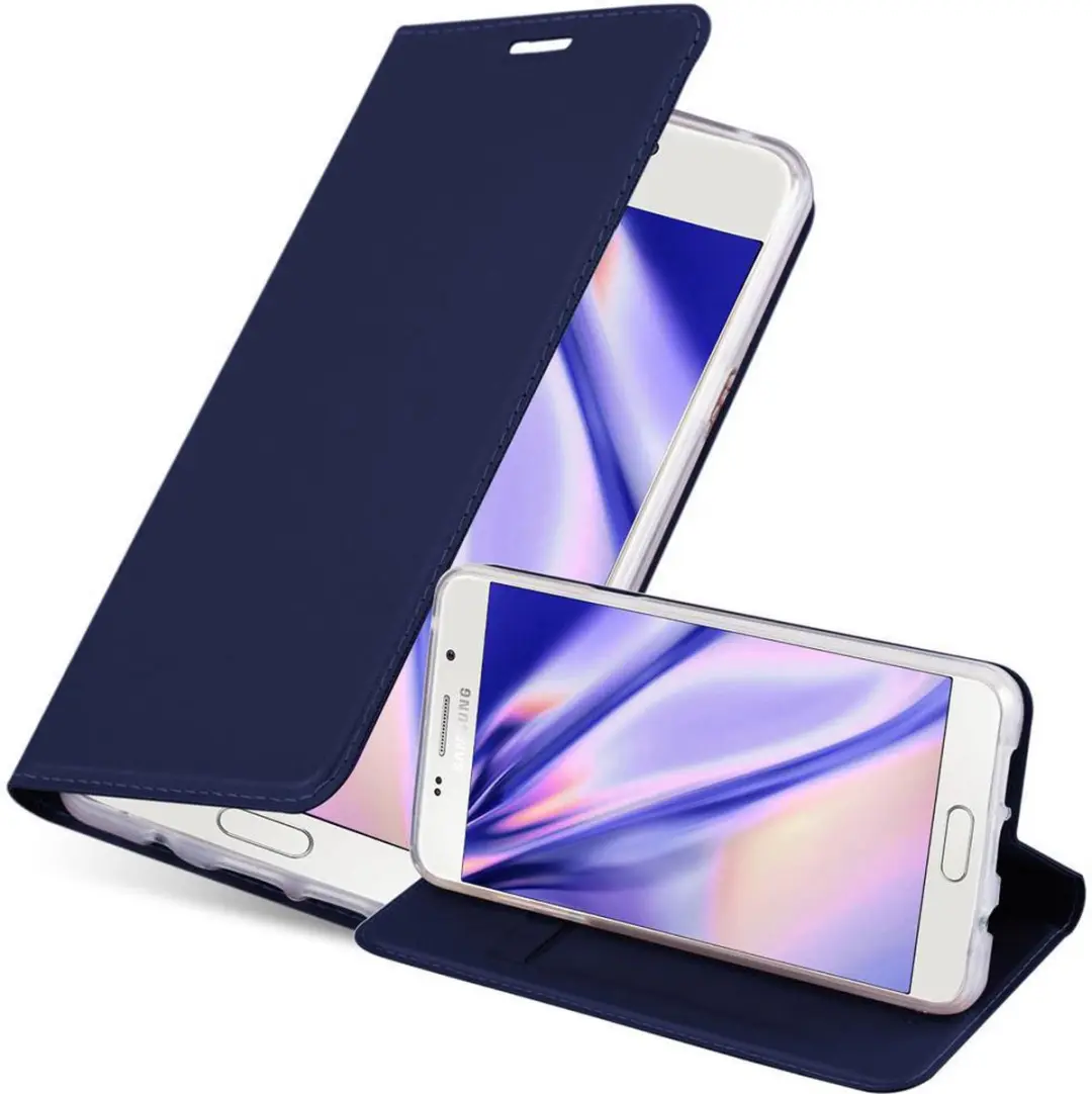 Cadorabo Hoesje geschikt voor Samsung Galaxy A5 2016 in CLASSY DONKER BLAUW