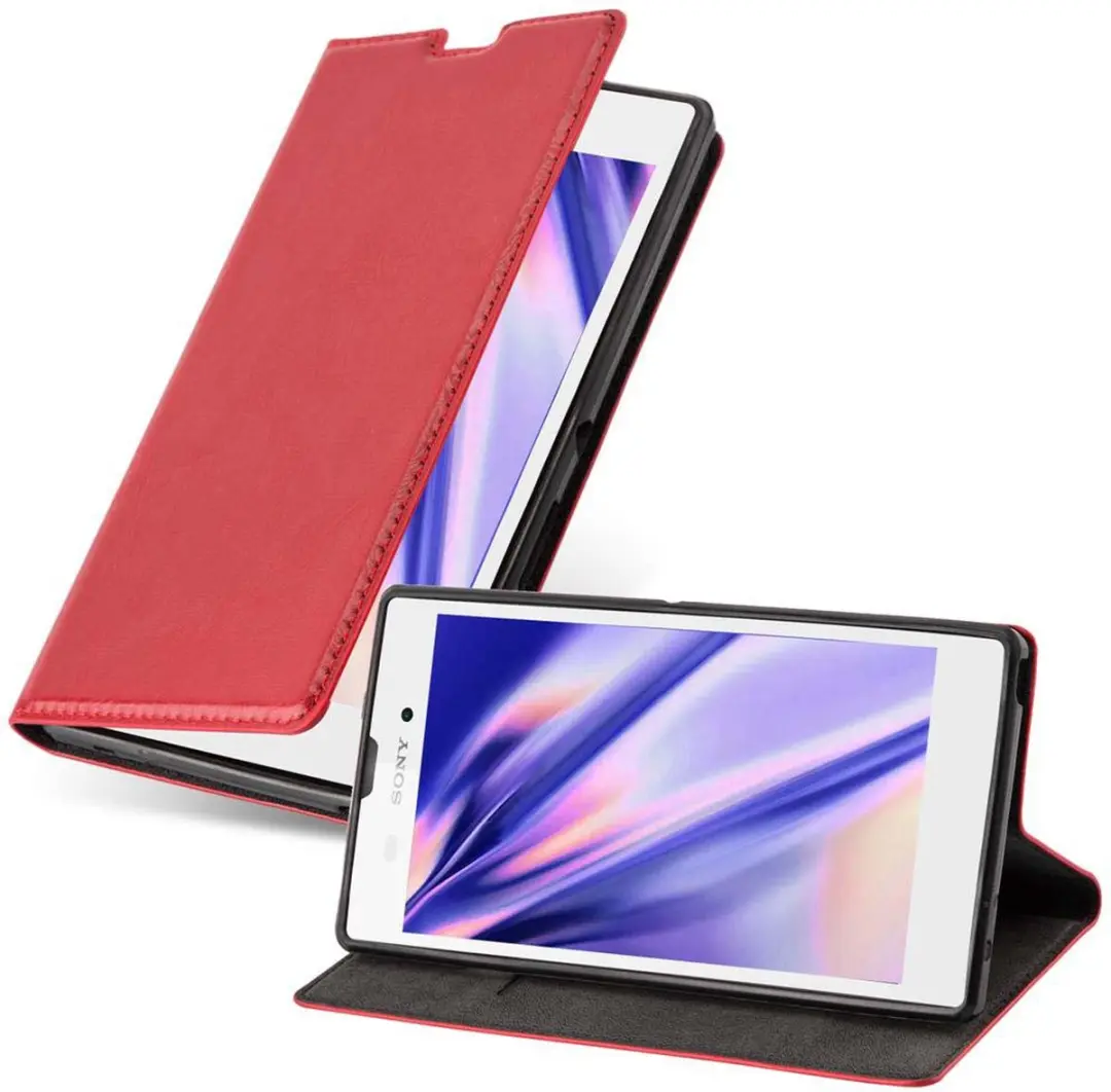 Cadorabo Hoesje geschikt voor Sony Xperia T3 in APPEL ROOD