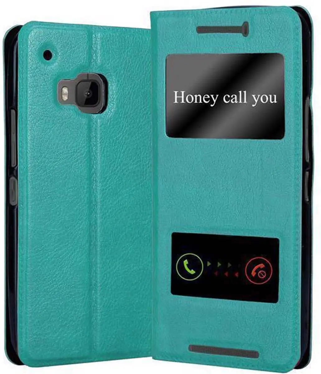 Cadorabo Hoesje geschikt voor HTC ONE M9 in MUNT TURKOOIS