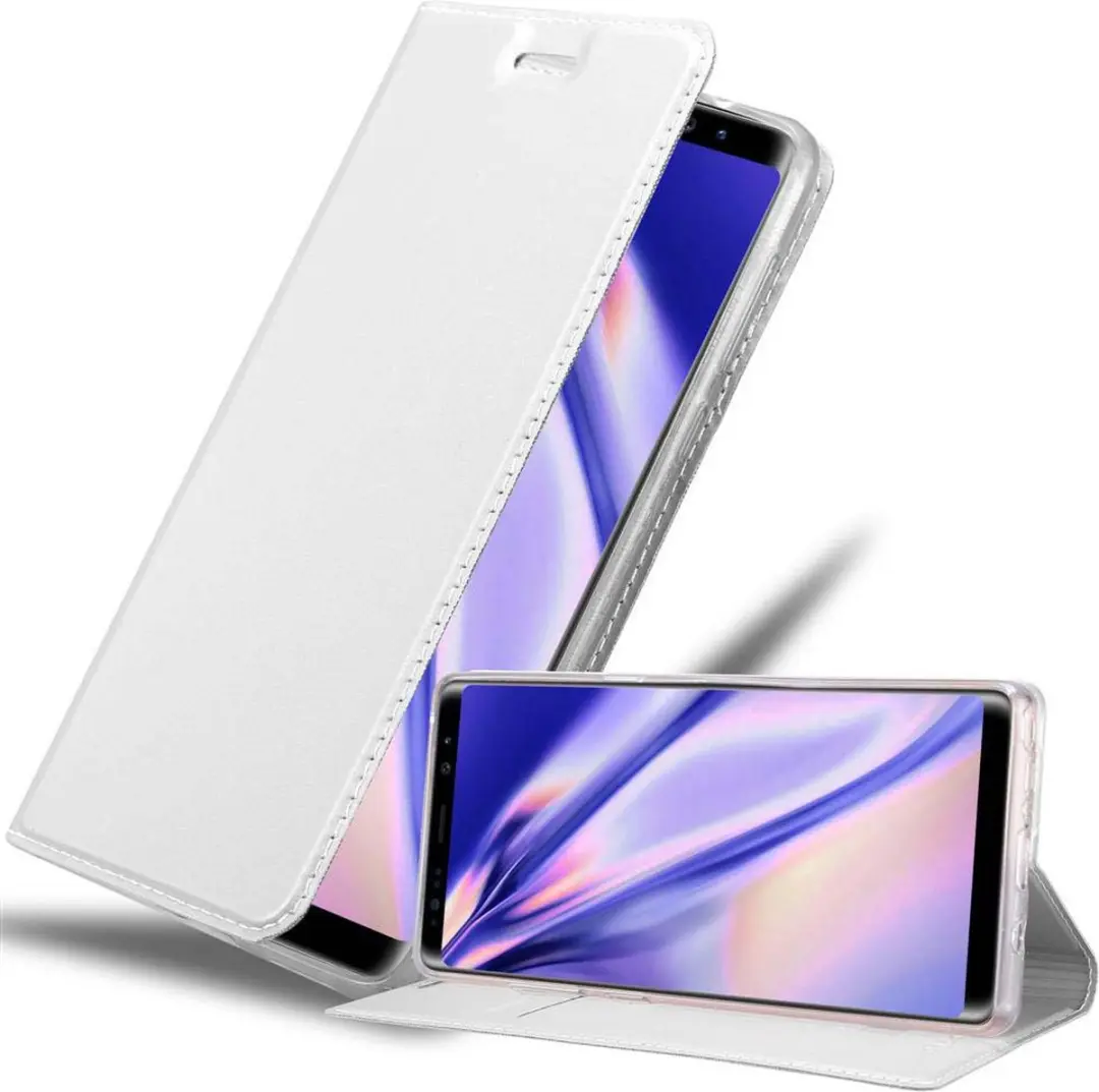Cadorabo Hoesje geschikt voor Samsung Galaxy NOTE 8 in CLASSY ZILVER