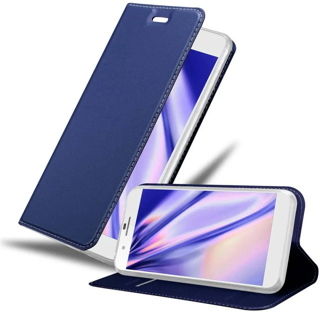 Cadorabo Hoesje geschikt voor Honor 6 PLUS in CLASSY DONKER BLAUW