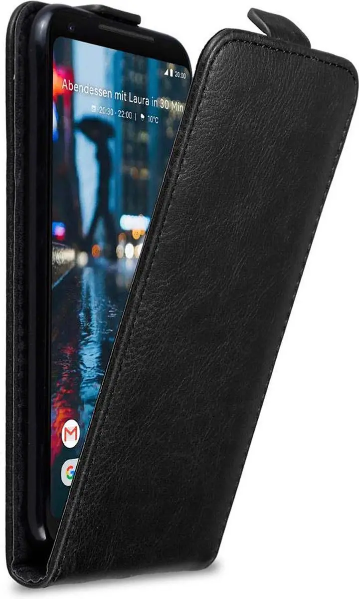 Cadorabo Hoesje geschikt voor Google PIXEL 2 XL in ZWARTE NACHT