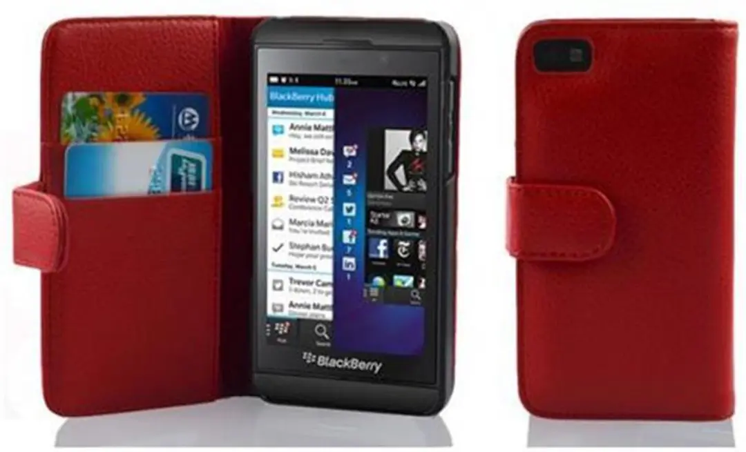 Cadorabo Hoesje geschikt voor Blackberry Z10 in INFERNO ROOD