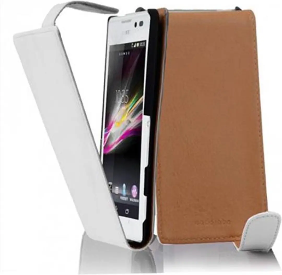 Cadorabo Hoesje geschikt voor Sony Xperia C in POLAR WIT