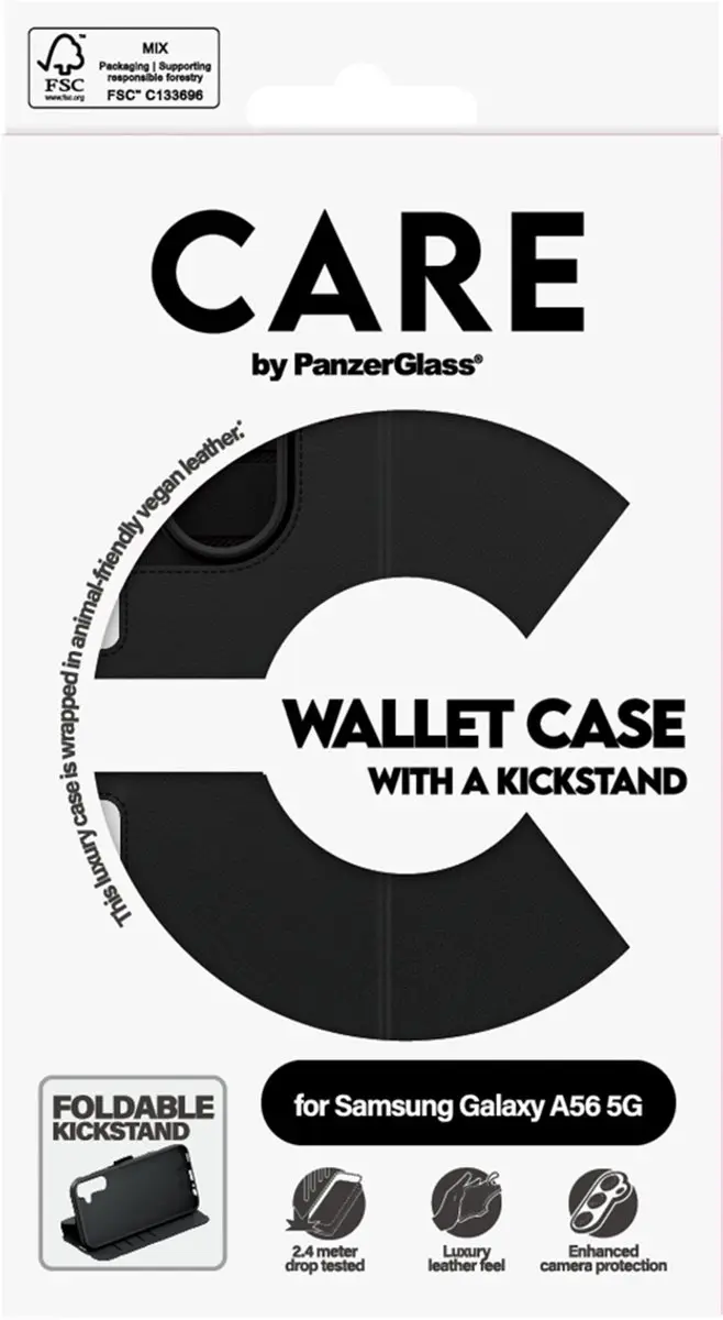 PanzerGlass CARE Feature Wallet Hoes Galaxy A56 - Zwart - afbeelding 5 van 6
