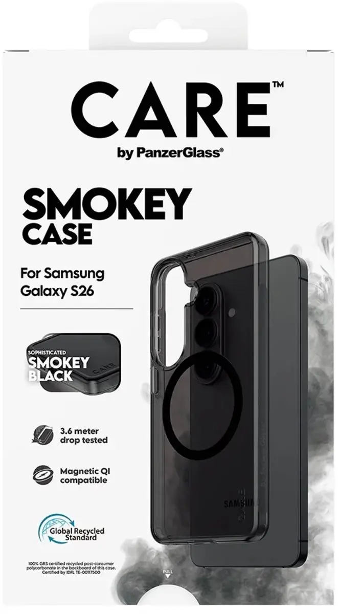CARE by PanzerGlass Urban Explorer Case Smokey w. - Zwart Qi Samsung Galaxy S26 - afbeelding 3 van 6
