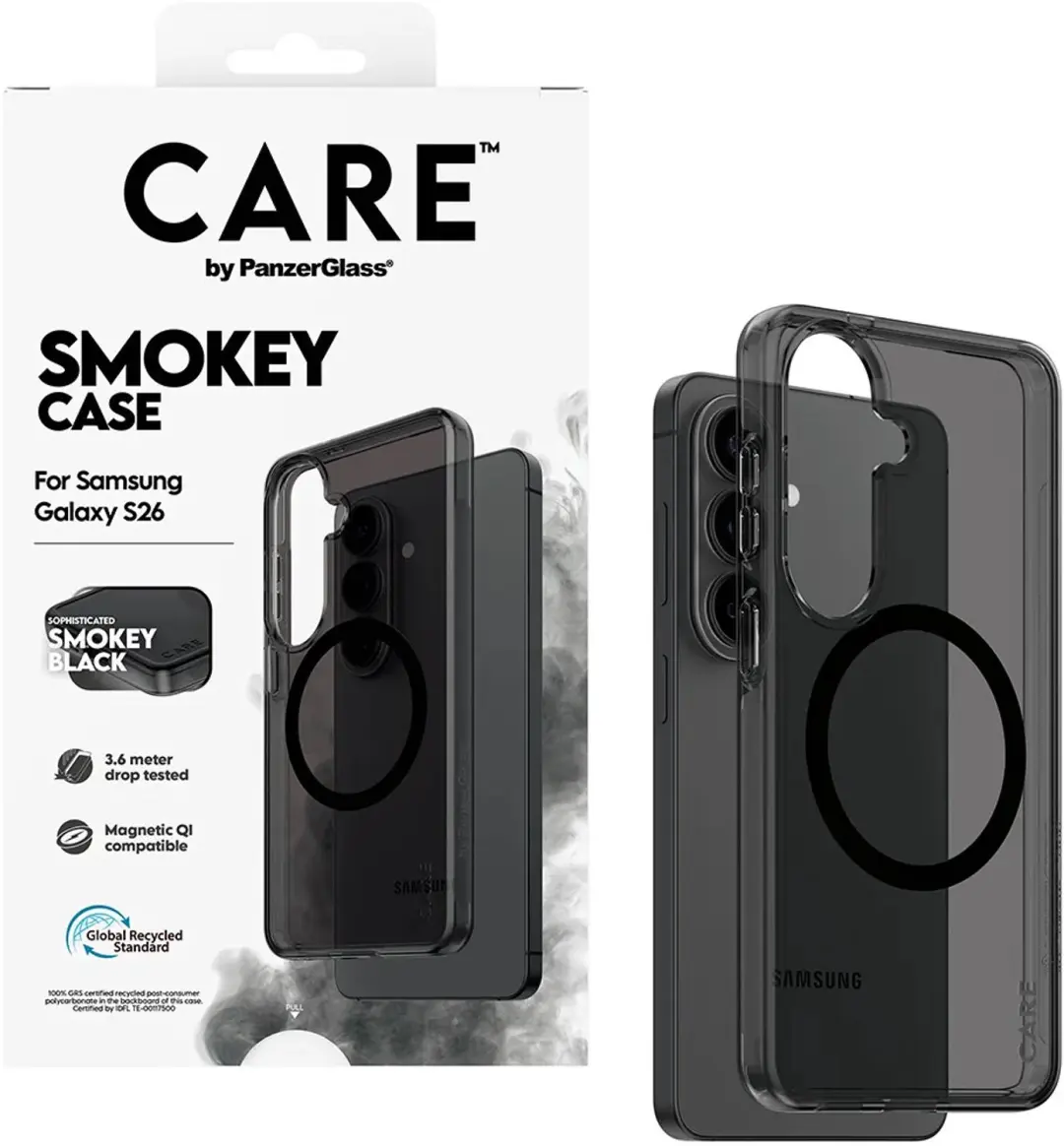 CARE by PanzerGlass Urban Explorer Case Smokey w. - Zwart Qi Samsung Galaxy S26 - afbeelding 4 van 6