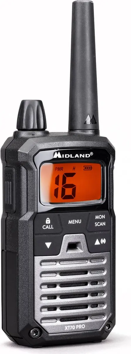 Midland XT70 Pro C1465 Portofoonset - 2 Stuks - Zwart - afbeelding 2 van 6