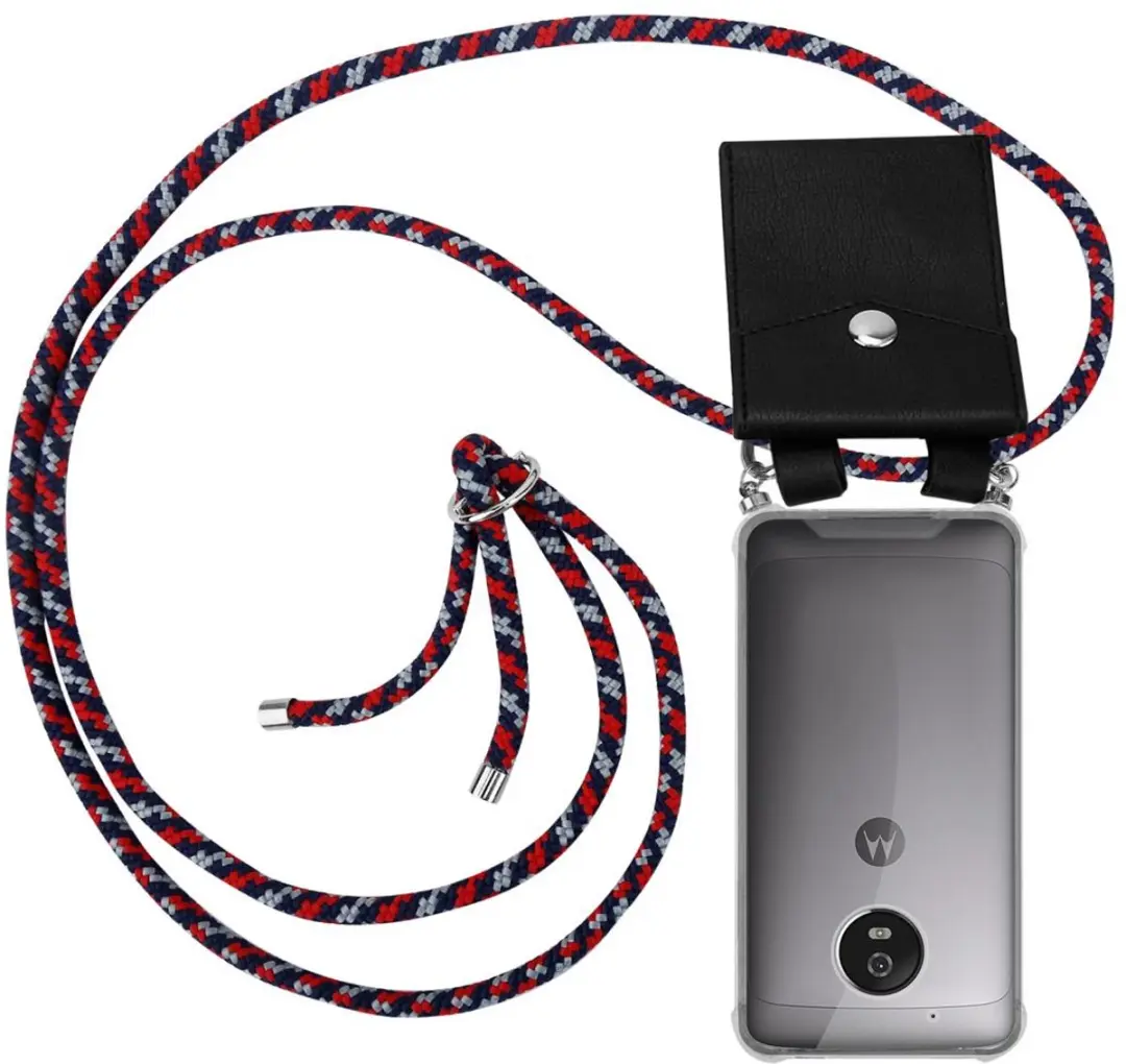 Cadorabo Hoesje geschikt voor Motorola MOTO G5 in ROOD BLAUW WIT