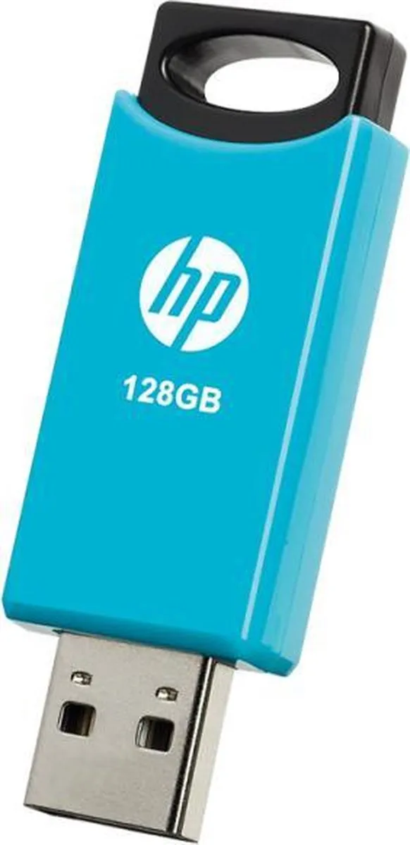 HP PNY v212b HPFD212LB-128 USB Stick 128GB - Zwart/Blauw - afbeelding 2 van 4