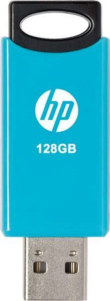 HP PNY v212b HPFD212LB-128 USB Stick 128GB - Zwart/Blauw - afbeelding 4 van 4