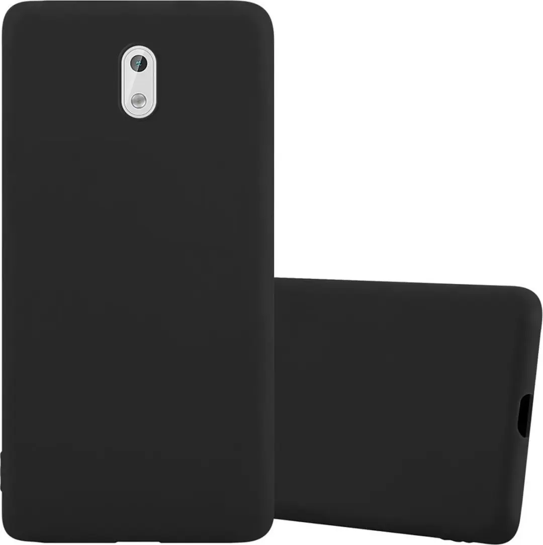 Cadorabo Hoesje geschikt voor Nokia 3 2017 in CANDY ZWART