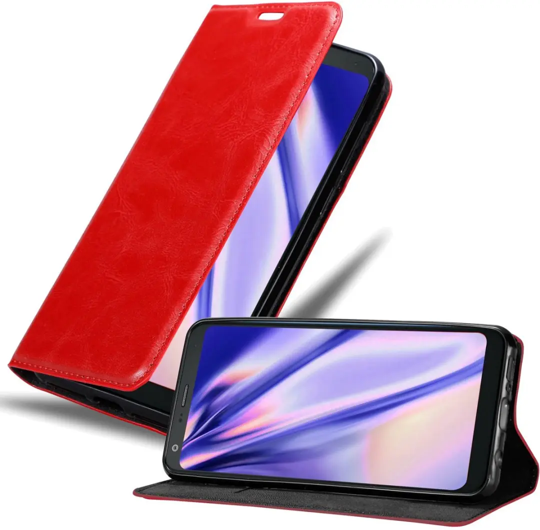 Cadorabo Hoesje geschikt voor LG Q9 in APPEL ROOD