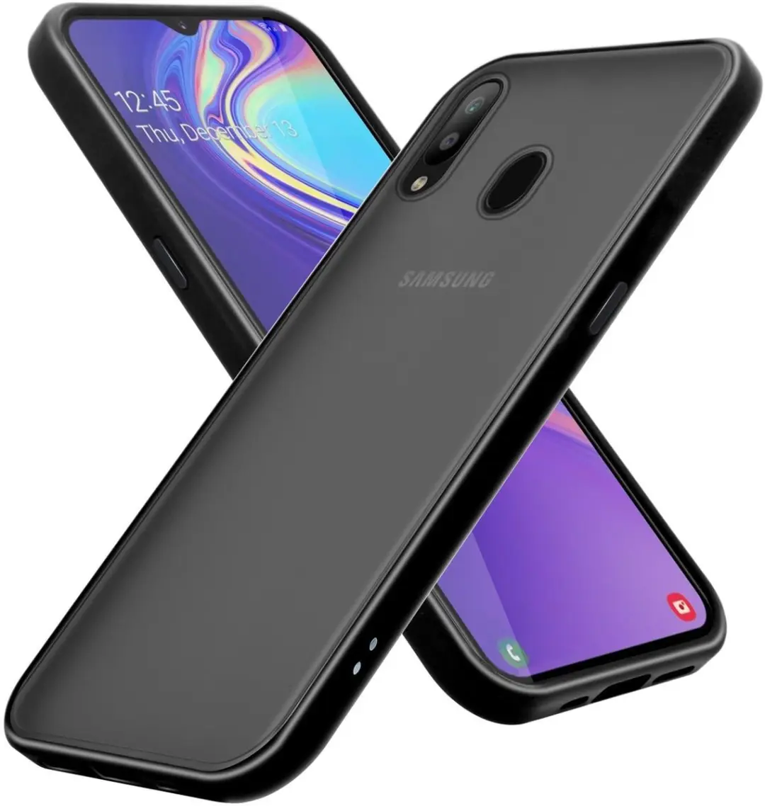 Cadorabo Hoesje geschikt voor Samsung Galaxy M30 / A40s in MATT ZWART