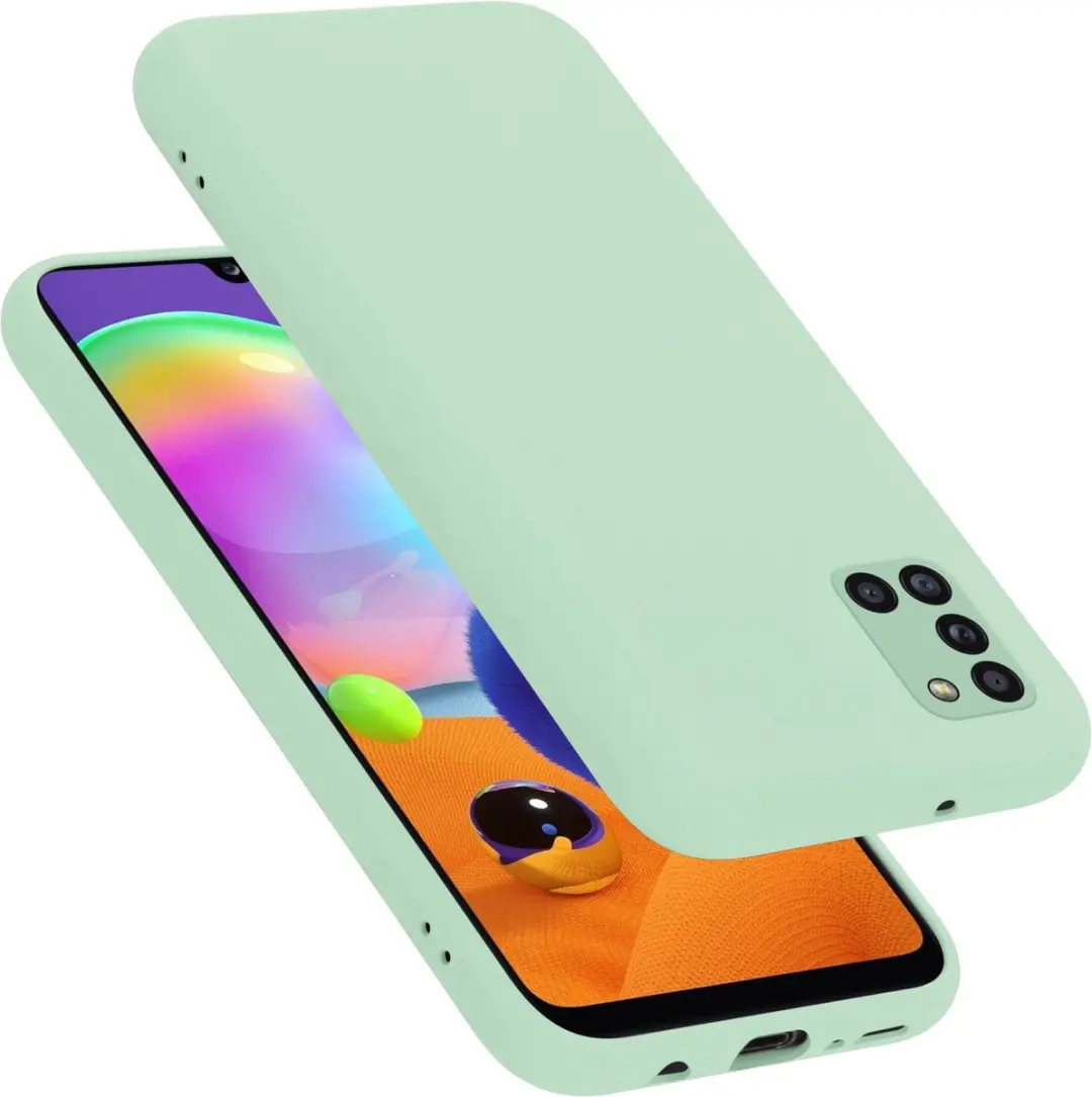 Cadorabo Hoesje geschikt voor Samsung Galaxy A31 in LIQUID LICHT GROEN