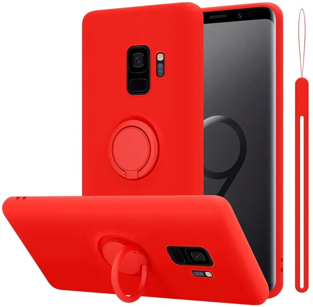Cadorabo Hoesje geschikt voor Samsung Galaxy S9 in LIQUID ROOD