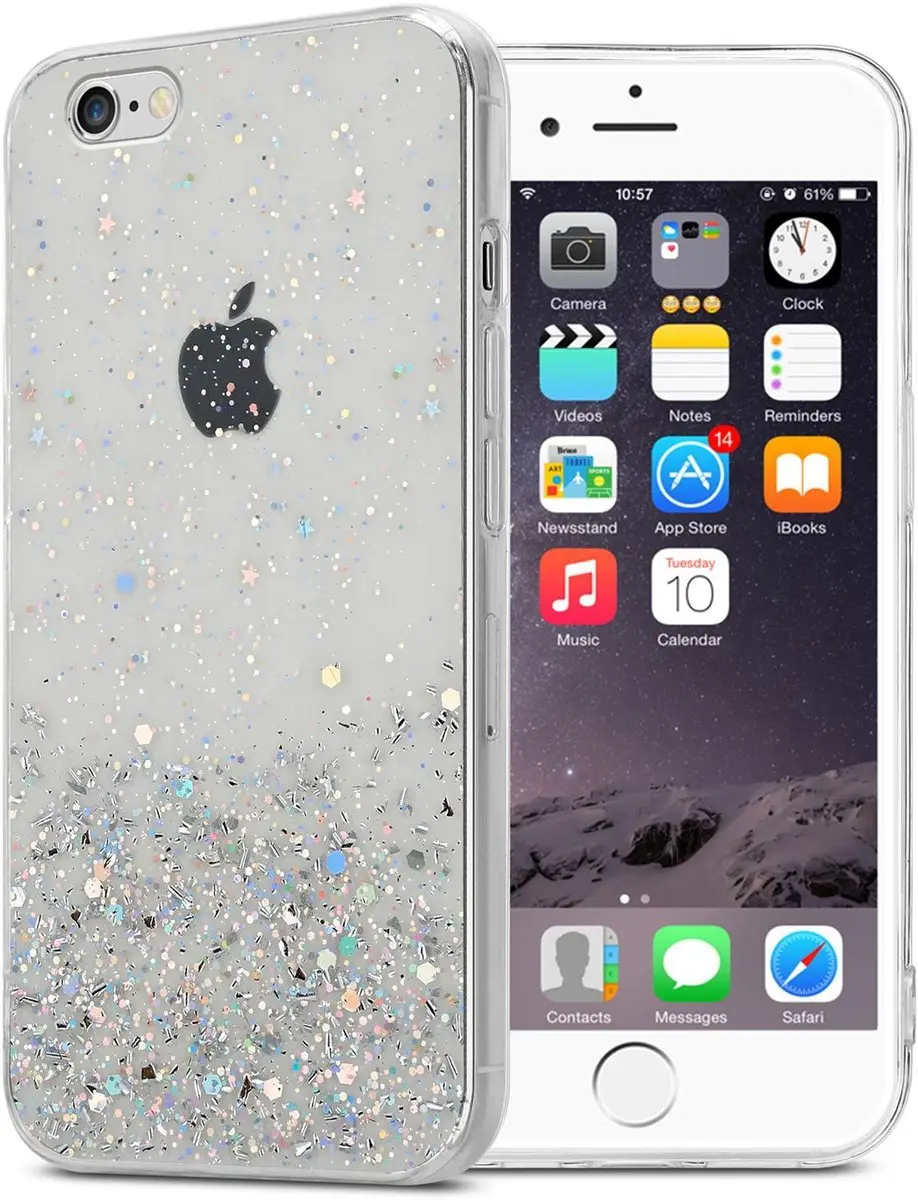 Cadorabo Hoesje geschikt voor Apple iPhone 6 PLUS / 6S PLUS in Transparant met G