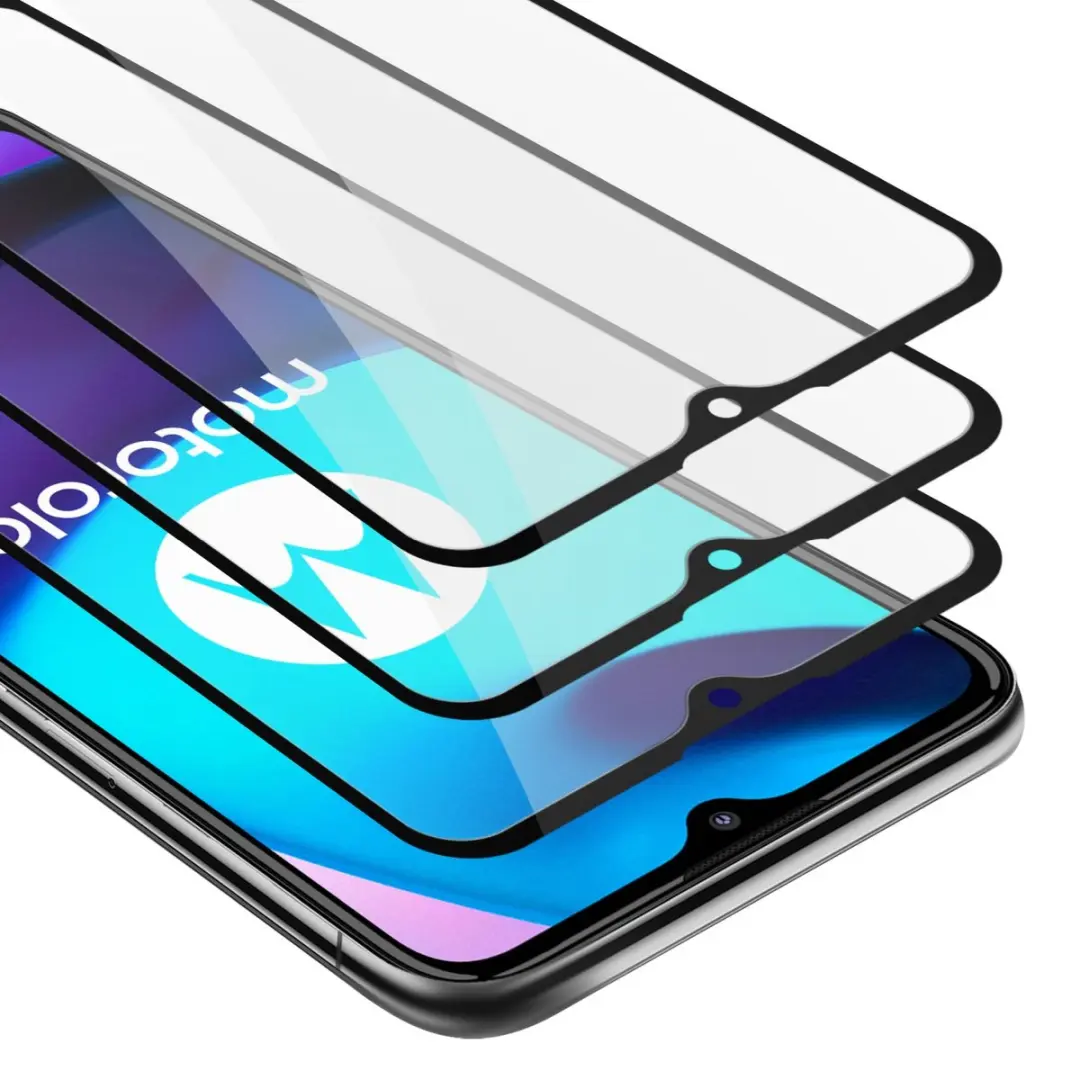 Cadorabo 3x Screenprotector geschikt voor Motorola MOTO E20 / E30 / E40 Volledig