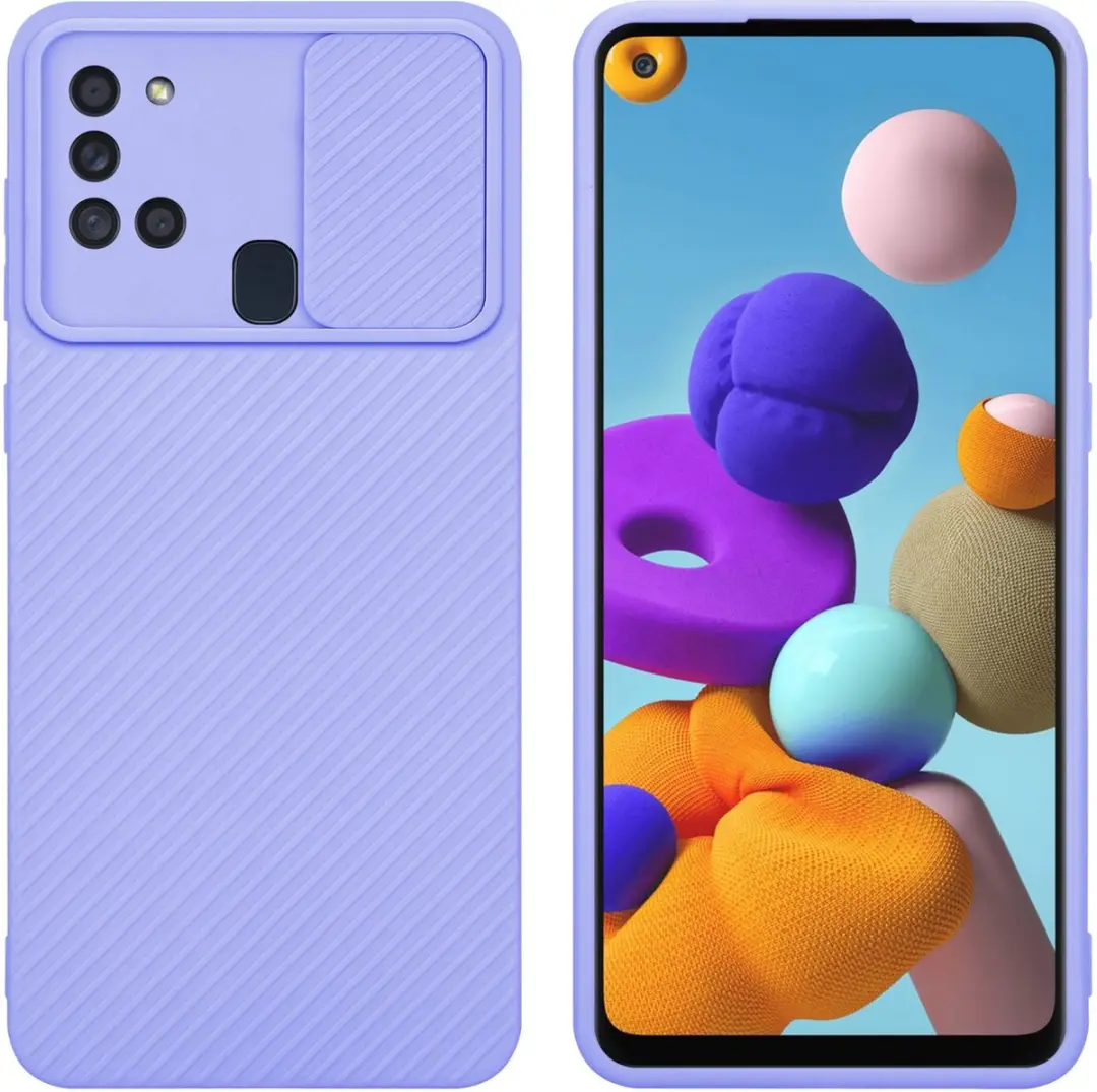 Cadorabo Hoesje geschikt voor Samsung Galaxy A21s in Bonbon Paars