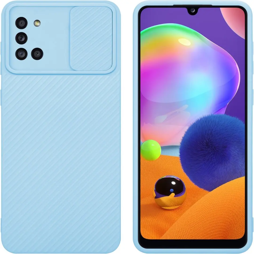 Cadorabo Hoesje geschikt voor Samsung Galaxy A31 in Bonbon Licht Blauw