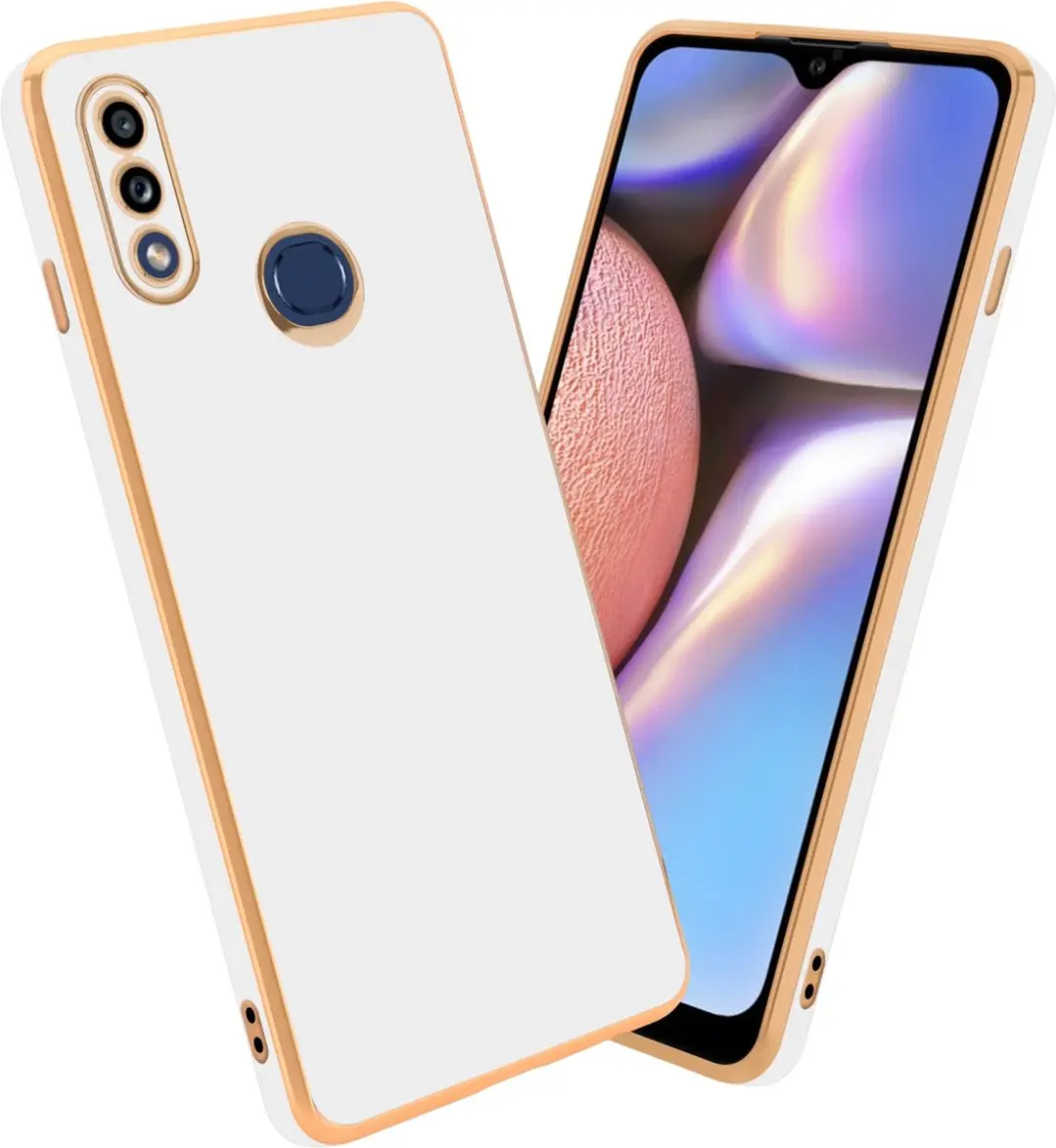 Cadorabo Hoesje geschikt voor Samsung Galaxy A10s / M01s in Glossy Wit