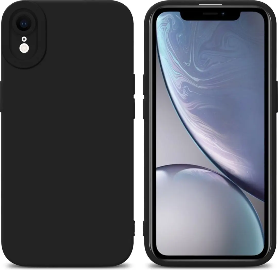 Cadorabo Hoesje geschikt voor Apple iPhone XR in FLUID ZWART