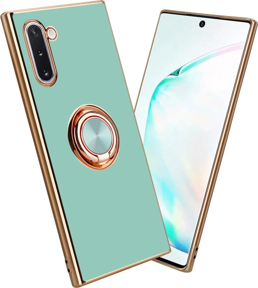 Cadorabo Hoesje geschikt voor Samsung Galaxy NOTE 10 in Glossy Turquoise