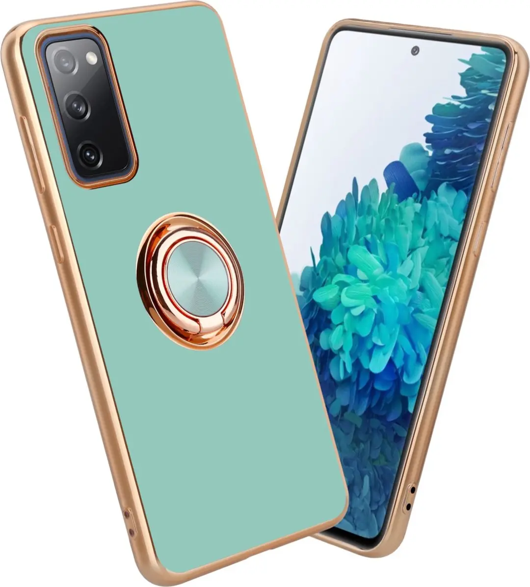 Cadorabo Hoesje geschikt voor Samsung Galaxy S20 FE in Glossy Turquoise