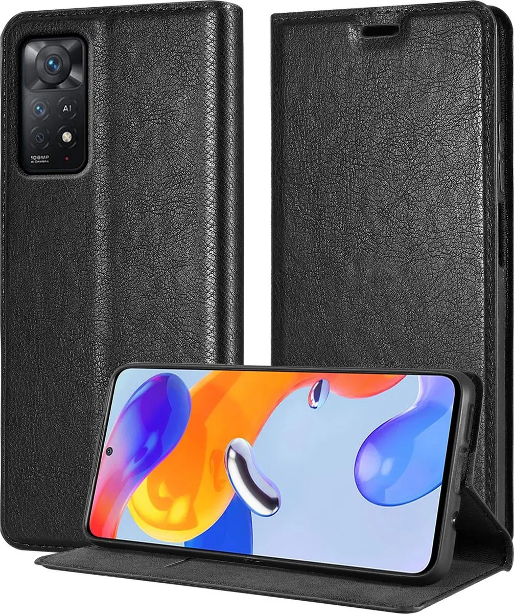 Cadorabo Hoesje geschikt voor Xiaomi RedMi NOTE 11 PRO+ in ZWARTE NACHT