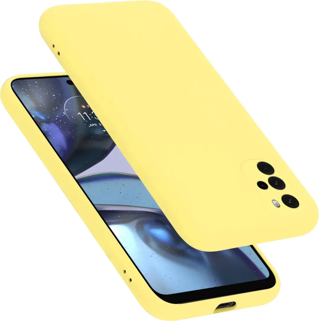 Cadorabo Hoesje geschikt voor Motorola MOTO G22 in LIQUID GEEL