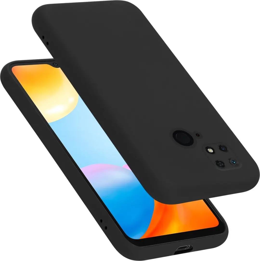Cadorabo Hoesje geschikt voor Xiaomi RedMi 10C / POCO C40 in LIQUID ZWART