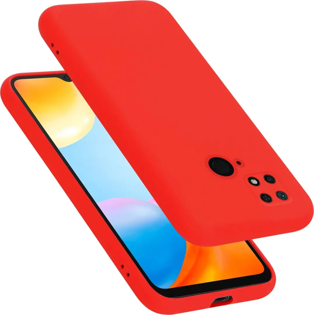 Cadorabo Hoesje geschikt voor Xiaomi RedMi 10C / POCO C40 in LIQUID ROOD