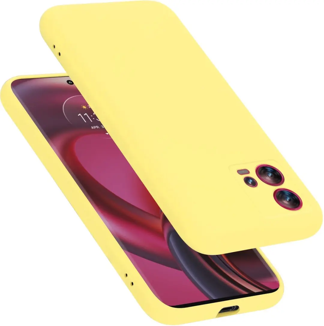 Cadorabo Hoesje geschikt voor Motorola EDGE 30 FUSION in LIQUID GEEL