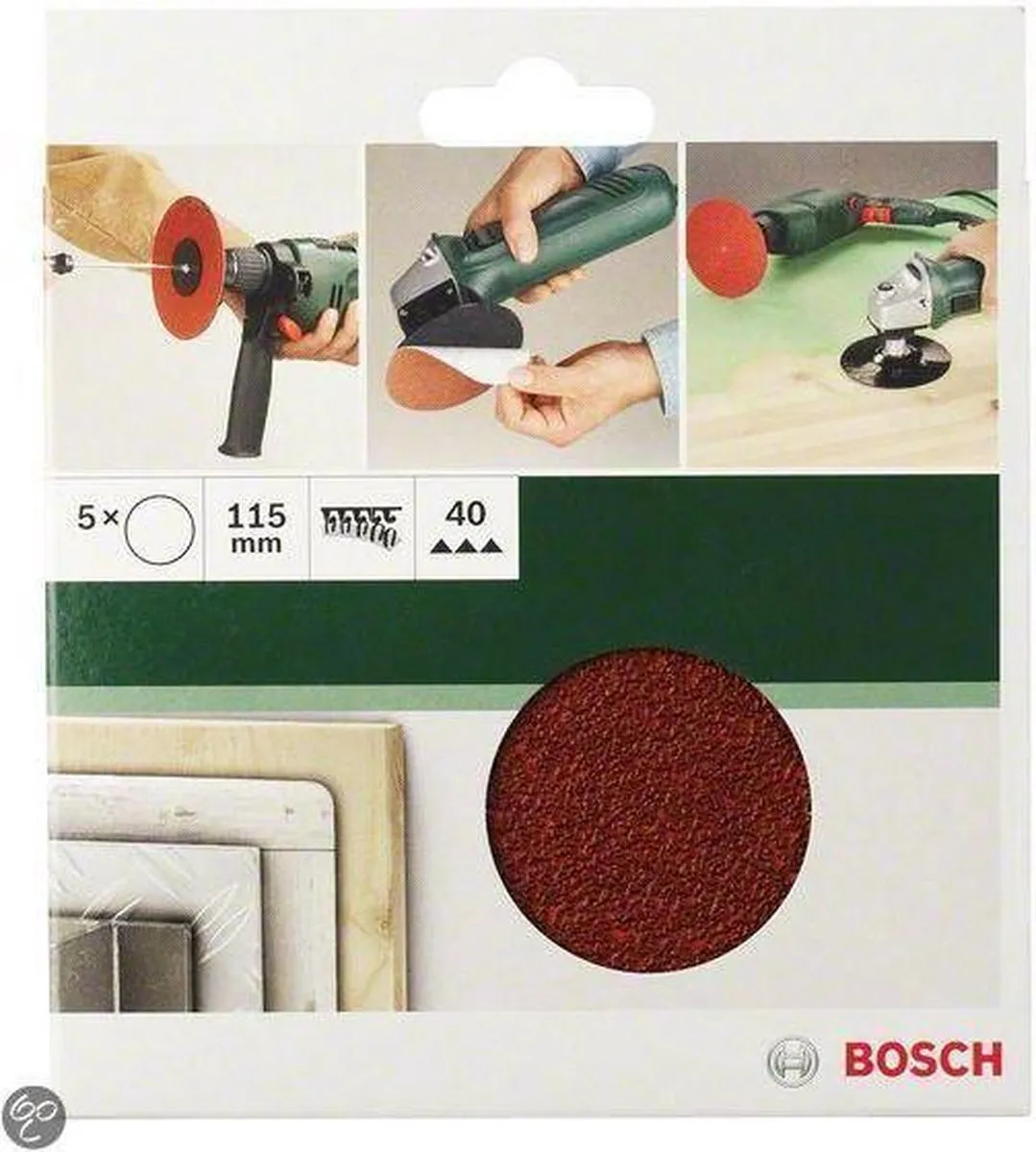 Bosch Schuurbladset 10-delig 125mm - Korrel 60/120/180