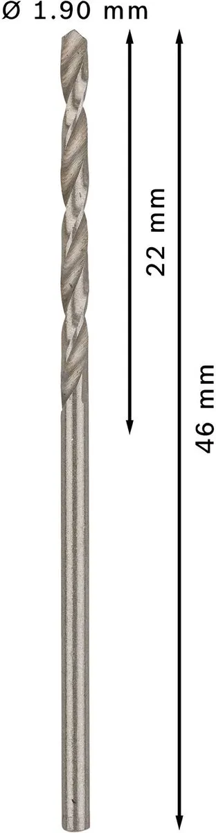 Bosch Professional ST. LINE 1.9mm HSS-G Boor - 10 Stuks