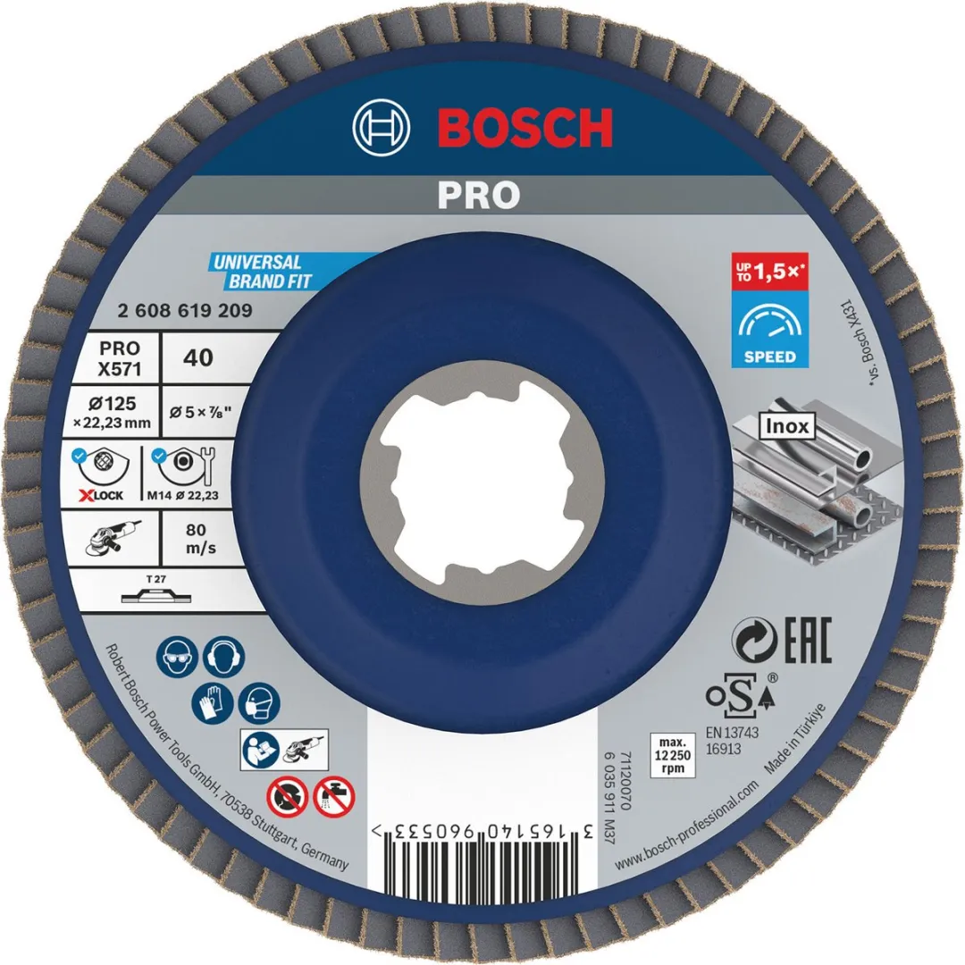 Bosch Professional PRO X571 X-Lock Lamellenschijf 125mm G40